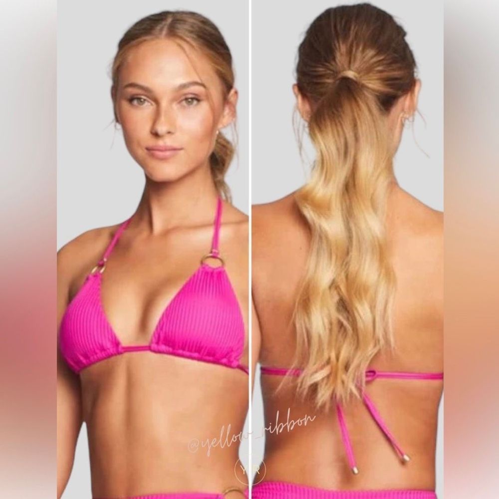 🆕 Vitamin A Swimwear 'Cosmo' Bikini Top in EcoRib Magenta Draft Listing